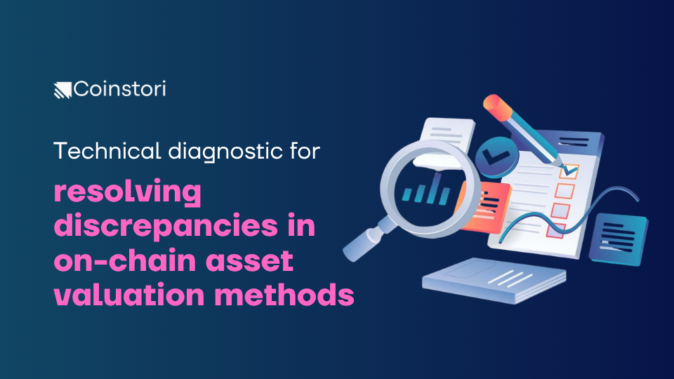Technical diagnostic for resolving discrepancies in on-chain asset valuation methods