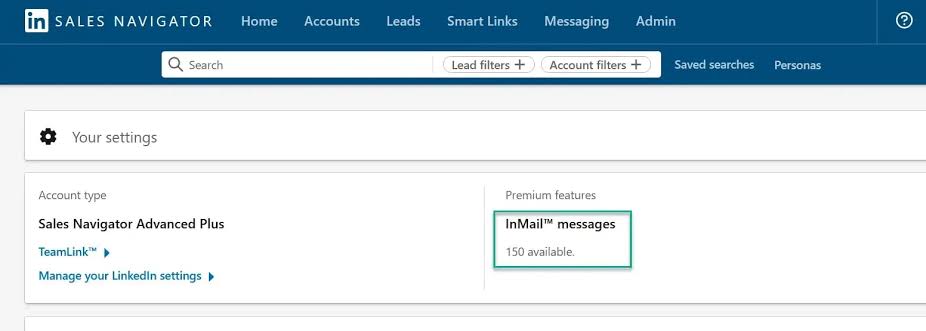 Functional breakdown of LinkedIn Premium Business subscriptions
