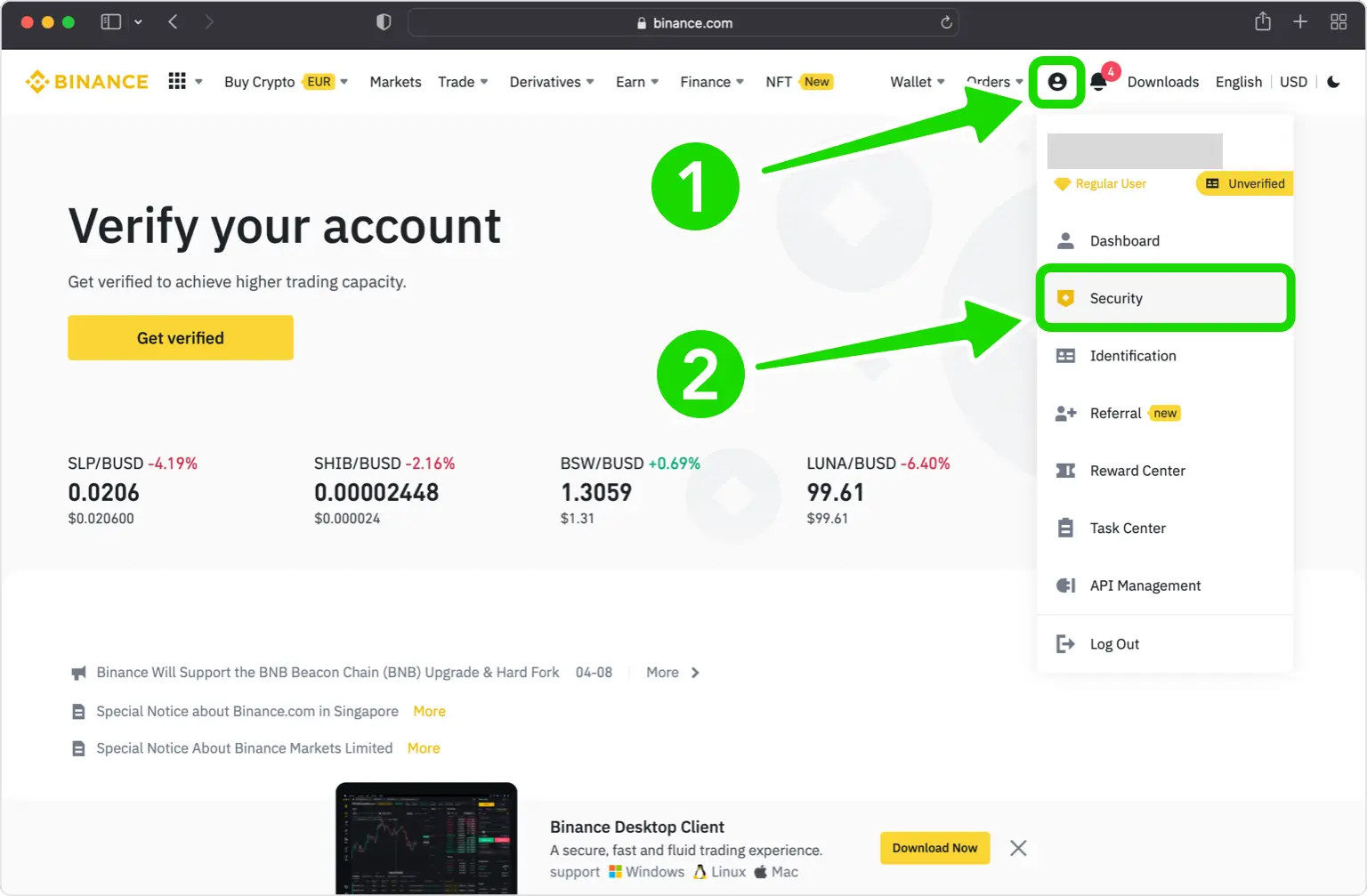 How to enable 2FA for your Binance account | Authenticator App